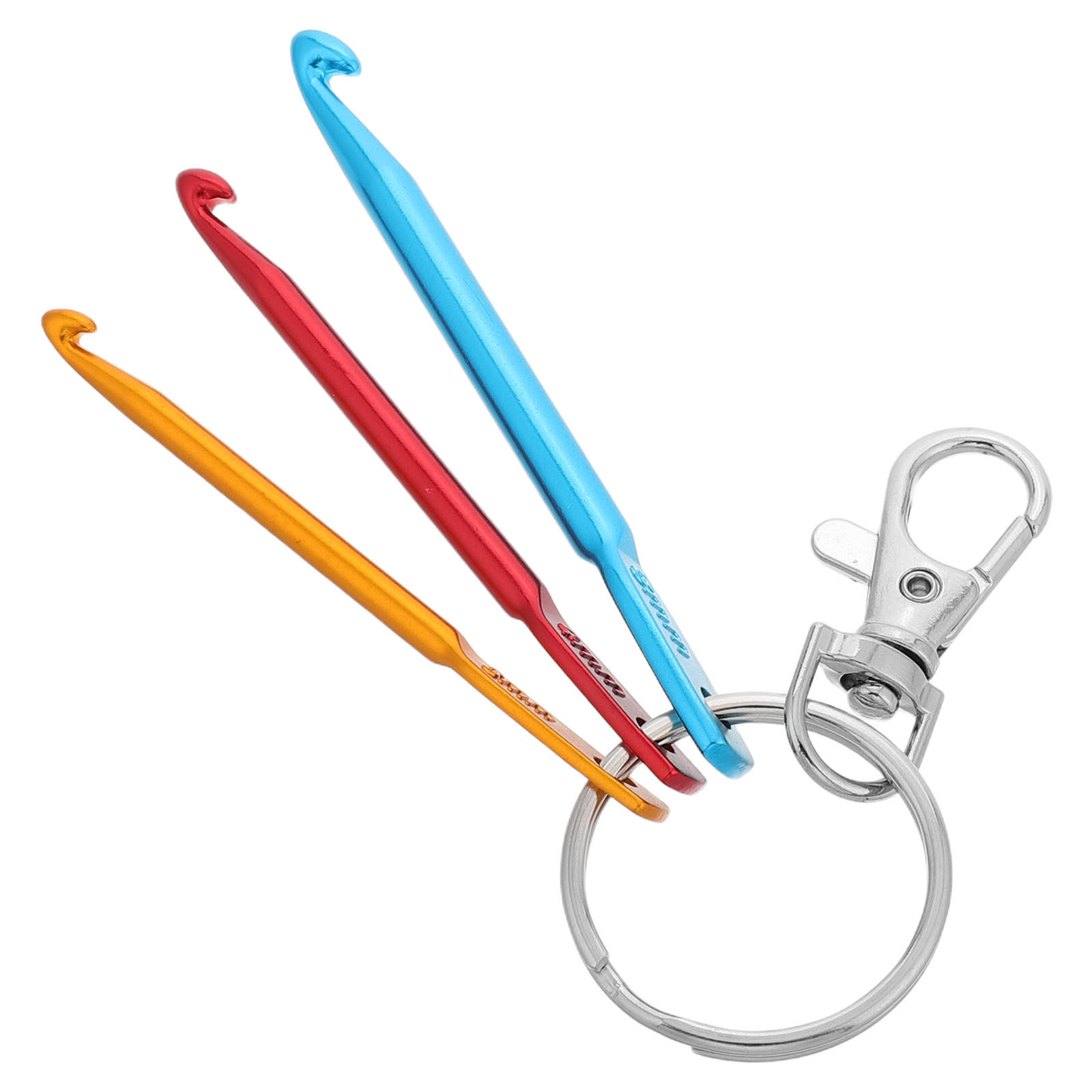 Travel Accessories Set - Mini Aluminum Crochet Hooks Keychain Set