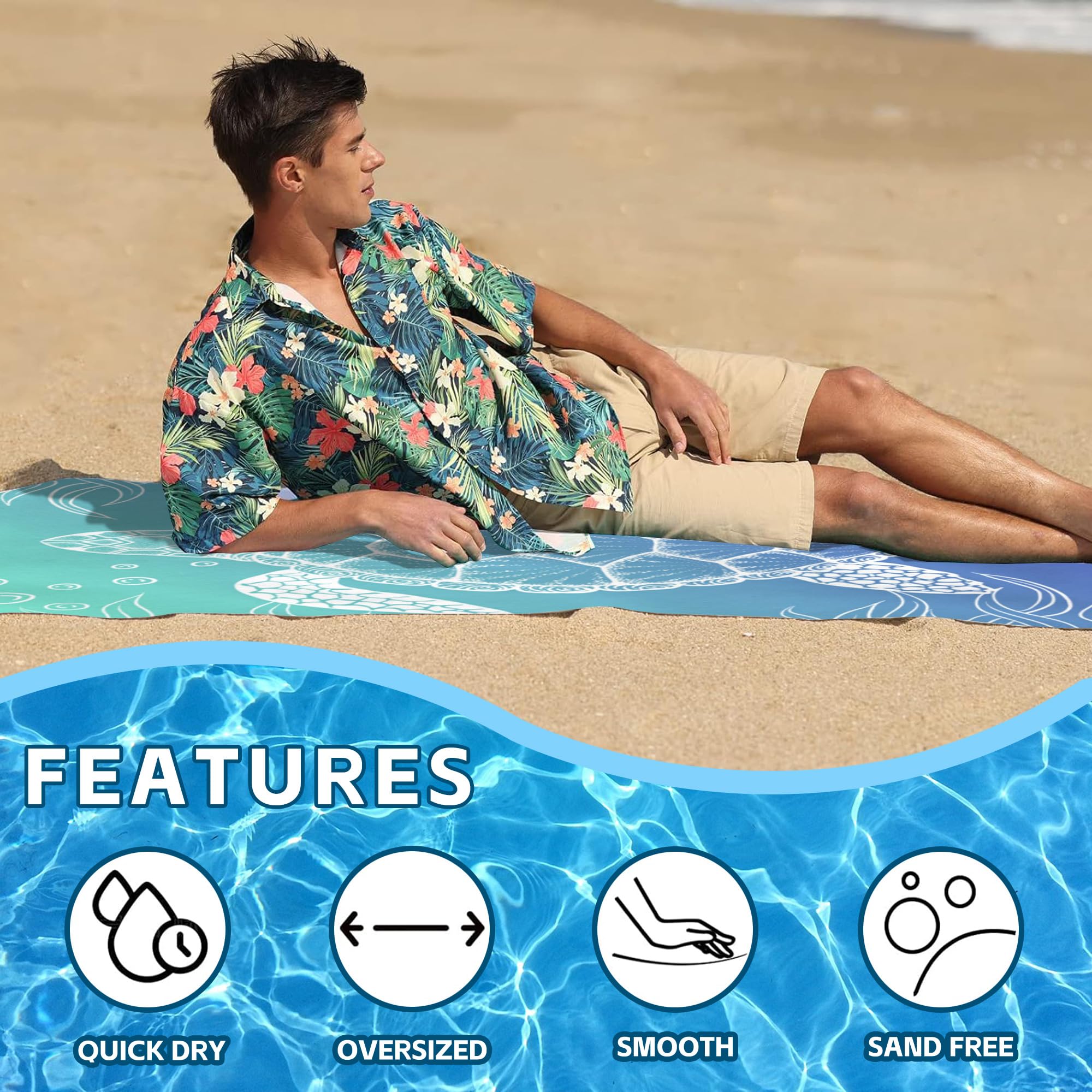 Microfiber Beach TowelLarge Qu - Travel Towel Quick Dry recensione e prezzo