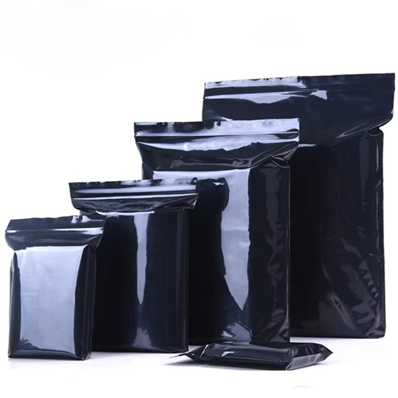 100pcs Black PE  Ziplock Bags  - Reusable Zip Bag recensione e prezzo