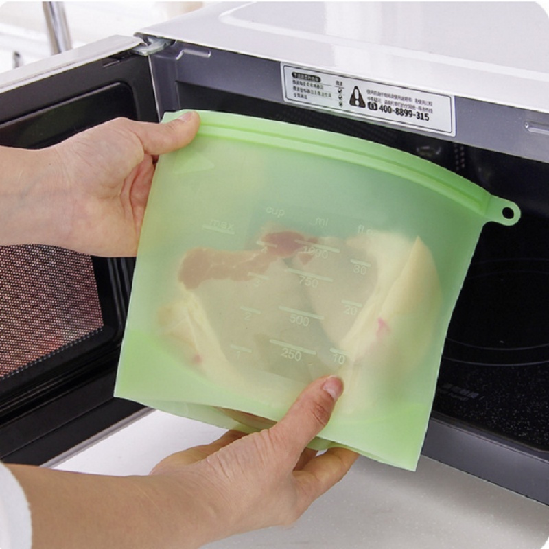 5pcs Silicone Food Storage Con - Reusable Zip Bag recensione e prezzo