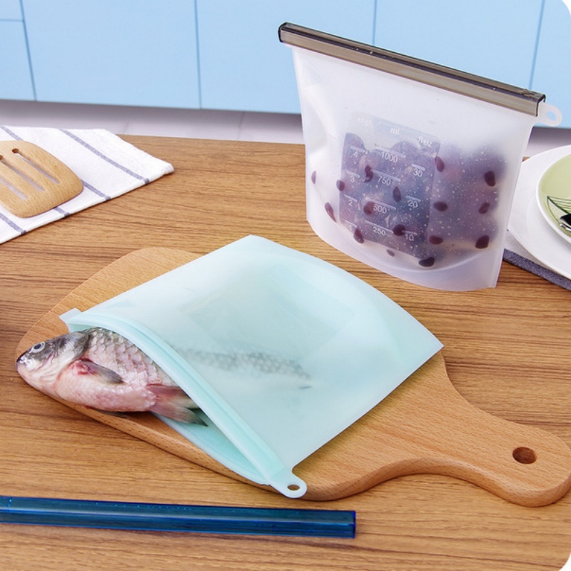 5pcs Silicone Food Storage Con - Reusable Zip Bag recensione e prezzo