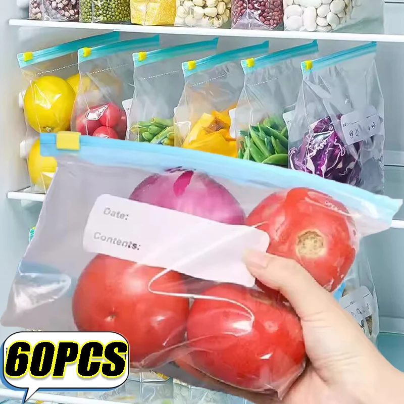 10-60PCS Reusable Food Bags Re - Reusable Zip Bag recensione e prezzo