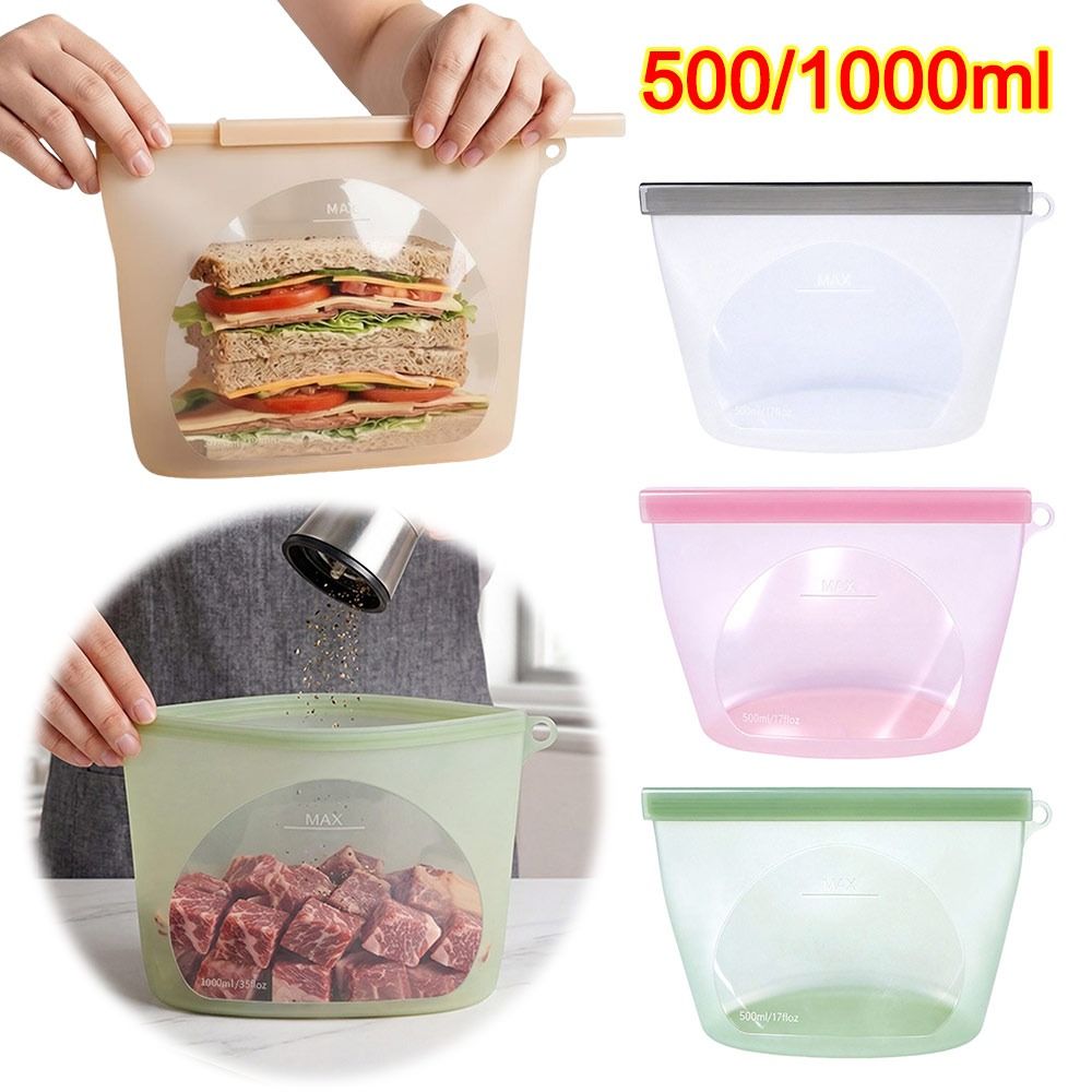 Silicone Food Preservation Bag - Reusable Zip Bag recensione e prezzo