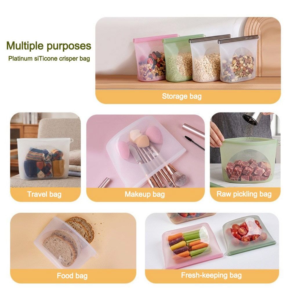 Silicone Food Preservation Bag - Reusable Zip Bag recensione e prezzo
