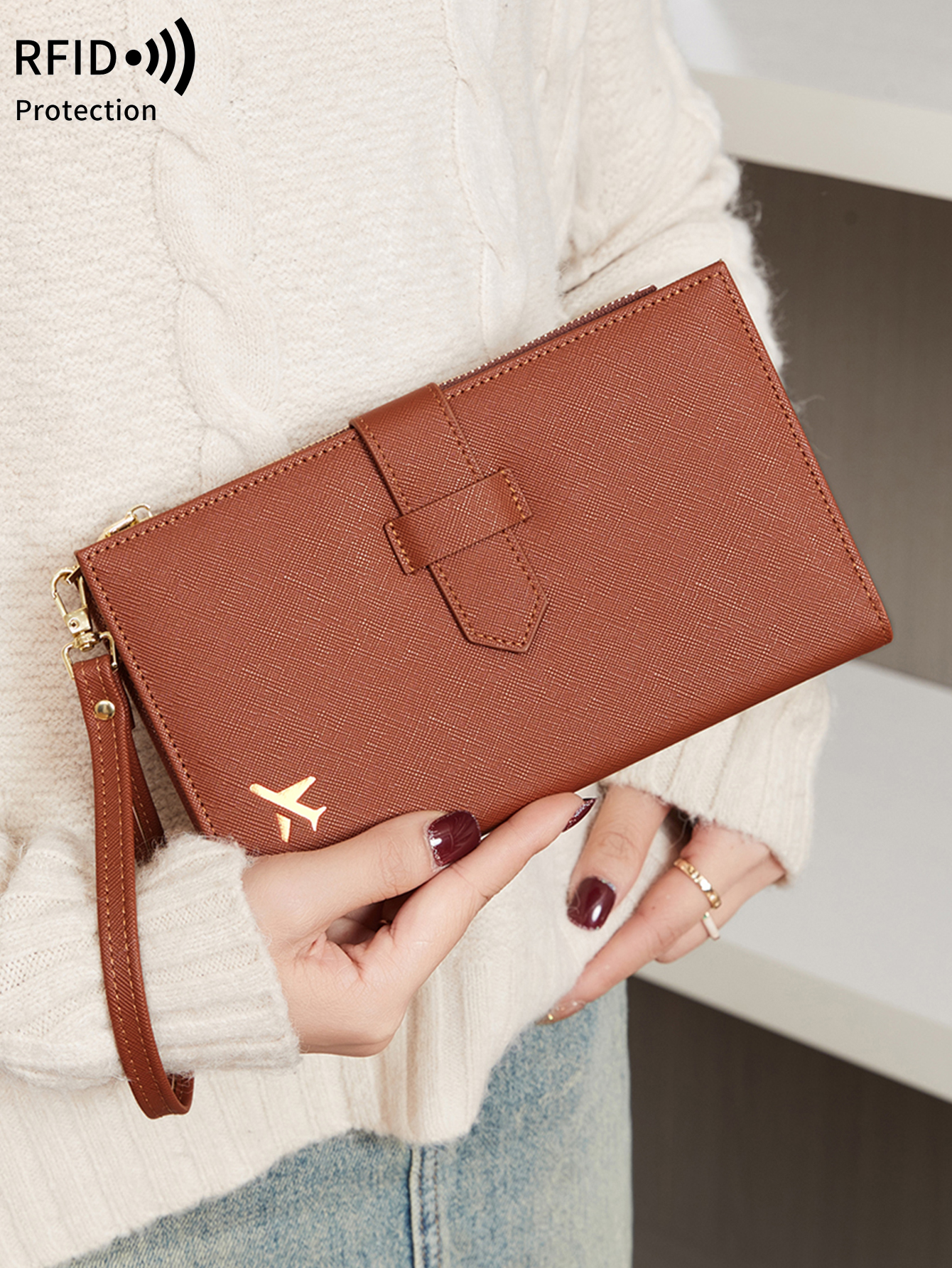 Fashionable PU leather airplan - Travel Accessories Rfid recensione e prezzo