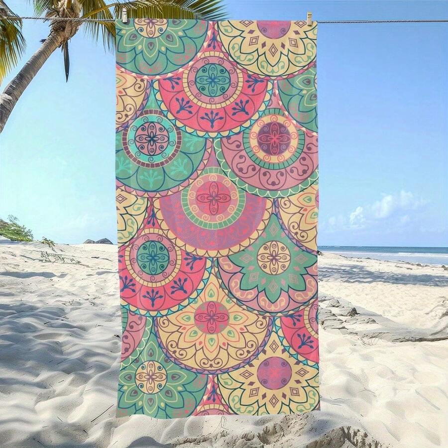 Vibrant Mandala Beach Towel Mi - Travel Towel Quick Dry recensione e prezzo