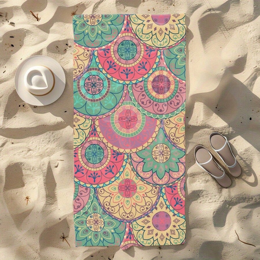 Vibrant Mandala Beach Towel Mi - Travel Towel Quick Dry recensione e prezzo
