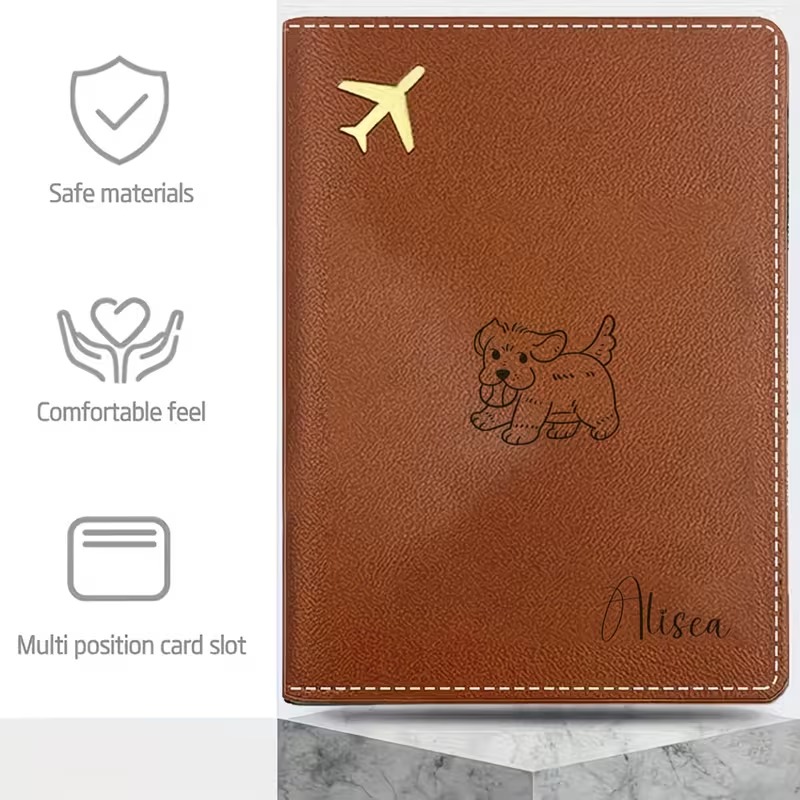 Custom Passport Cover with a C - Travel Accessories Dog recensione e prezzo