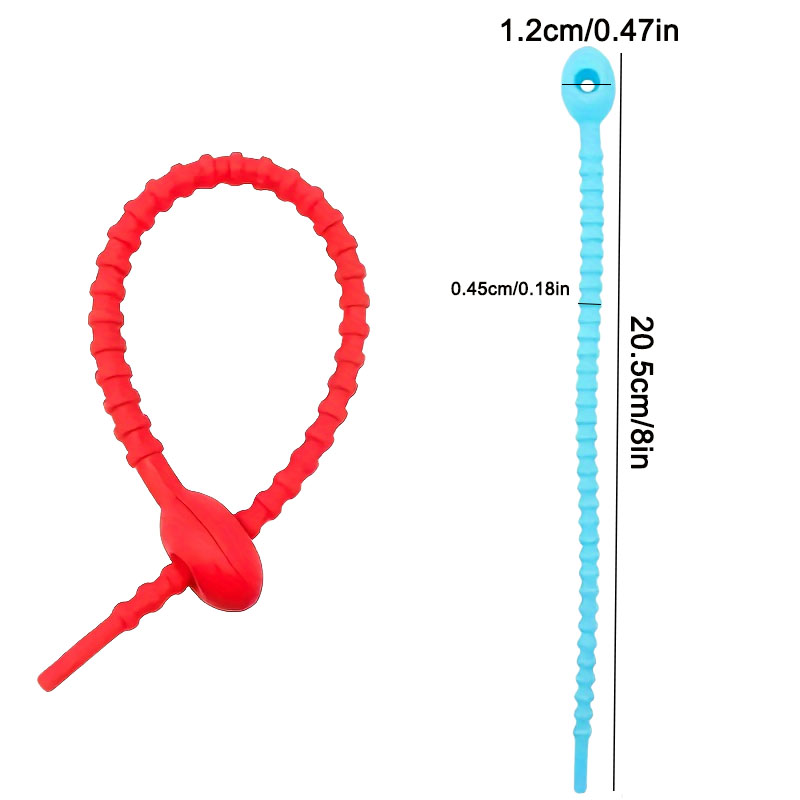 Silicone cable ties5Pcs/Lot 8  - Reusable Zip Bag recensione e prezzo