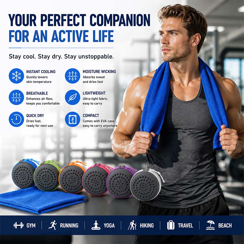 Instant Cooling Towel with EVA - Travel Towel Quick Dry recensione e prezzo