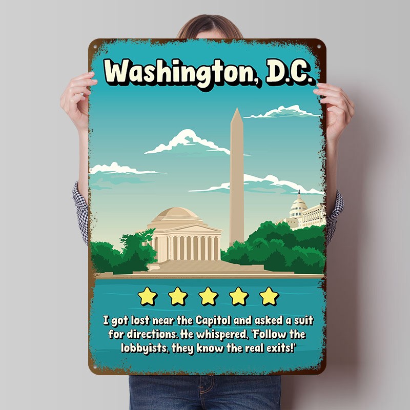 Washington D.C. Funny Review T - Travel Accessories Reviews recensione e prezzo