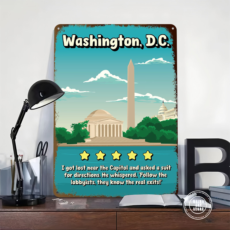 Washington D.C. Funny Review T - Travel Accessories Reviews recensione e prezzo