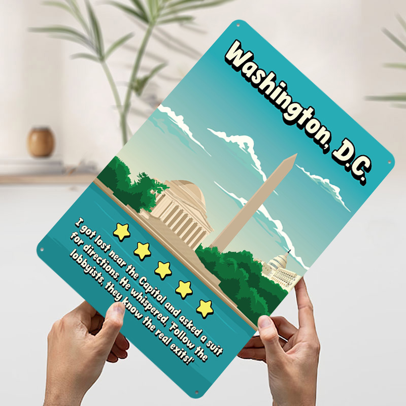 Washington D.C. Funny Review T - Travel Accessories Reviews recensione e prezzo
