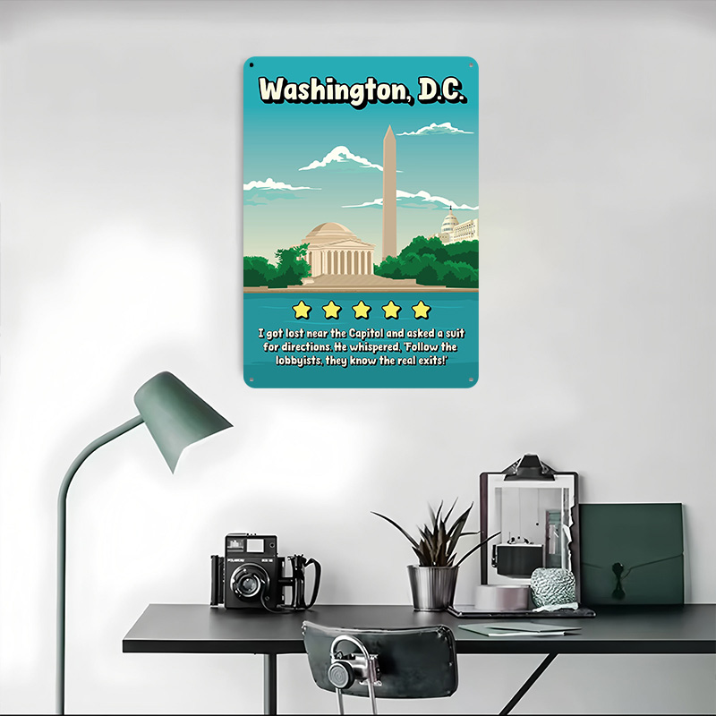 Washington D.C. Funny Review T - Travel Accessories Reviews recensione e prezzo