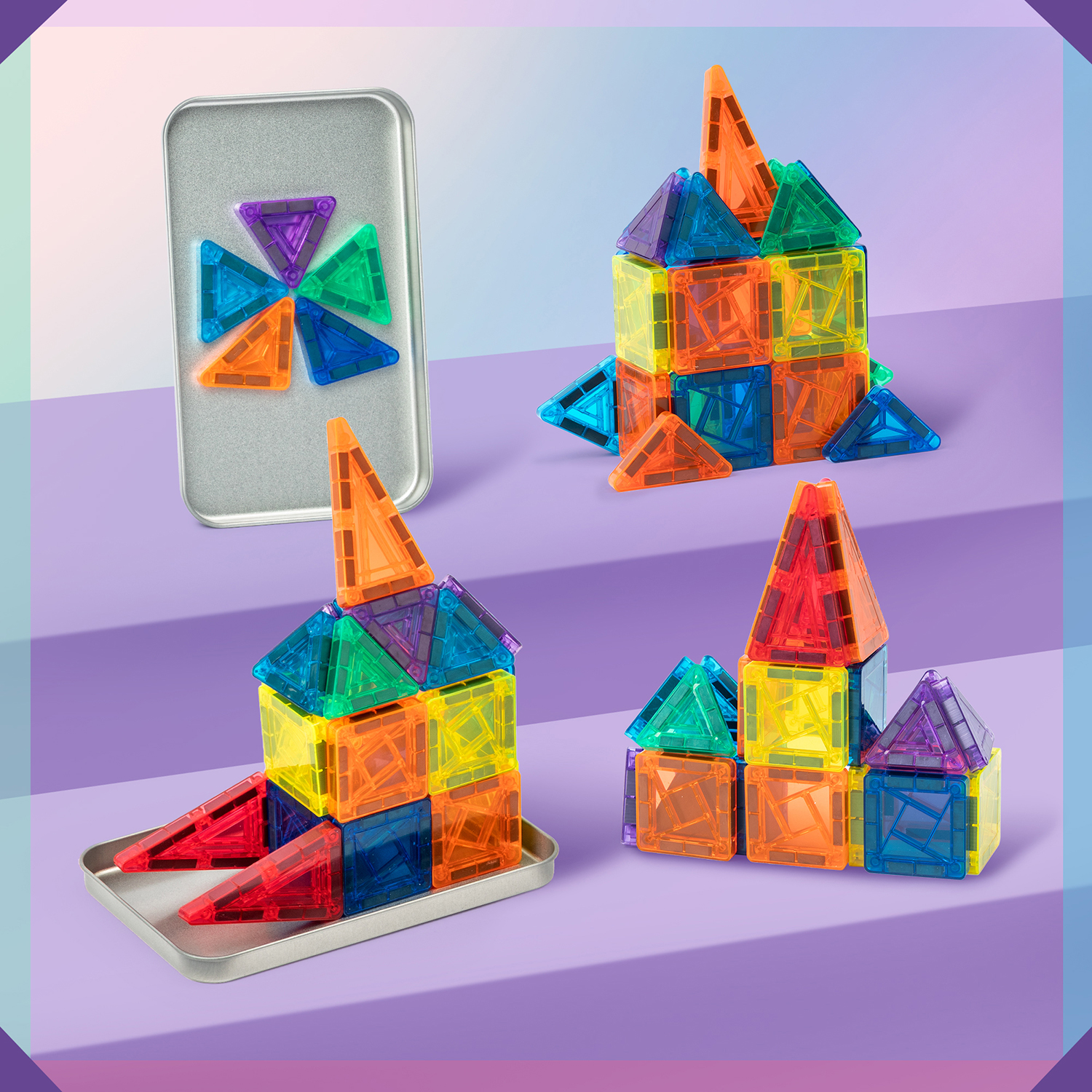 42P/60P Mini Magnetic Tiles Bu - Travel Accessories Set recensione e prezzo
