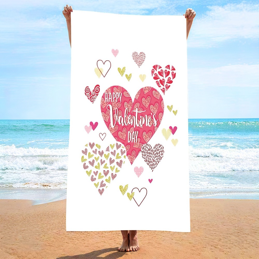 Heart Symbol Bath Towel 27x55i - Travel Towel Quick Dry recensione e prezzo
