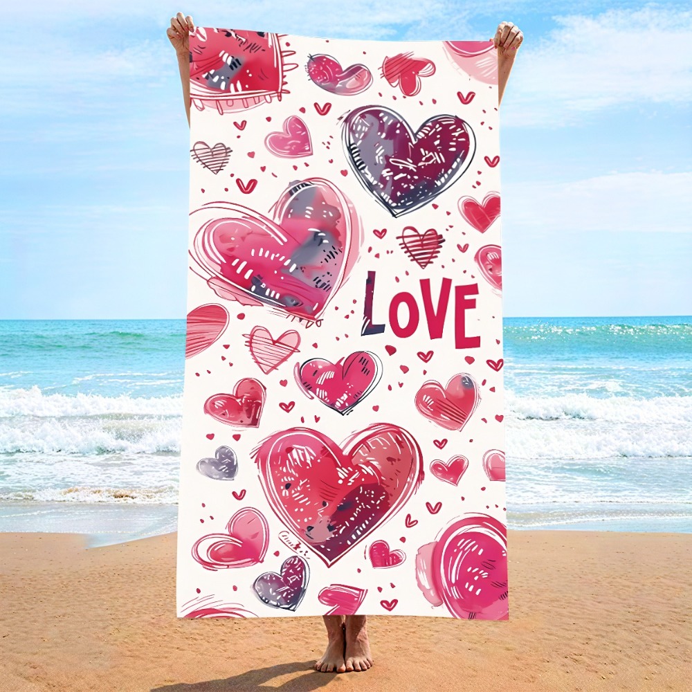 Heart Symbol Bath Towel 27x55i - Travel Towel Quick Dry recensione e prezzo