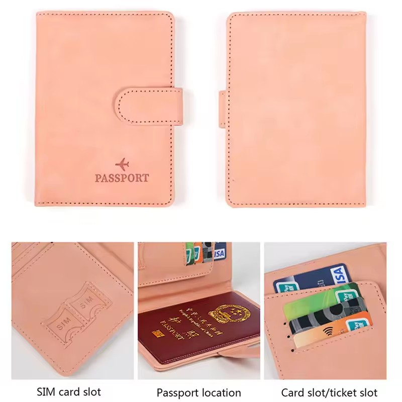 Leather Passport Holder Cover  - Travel Accessories Rfid recensione e prezzo