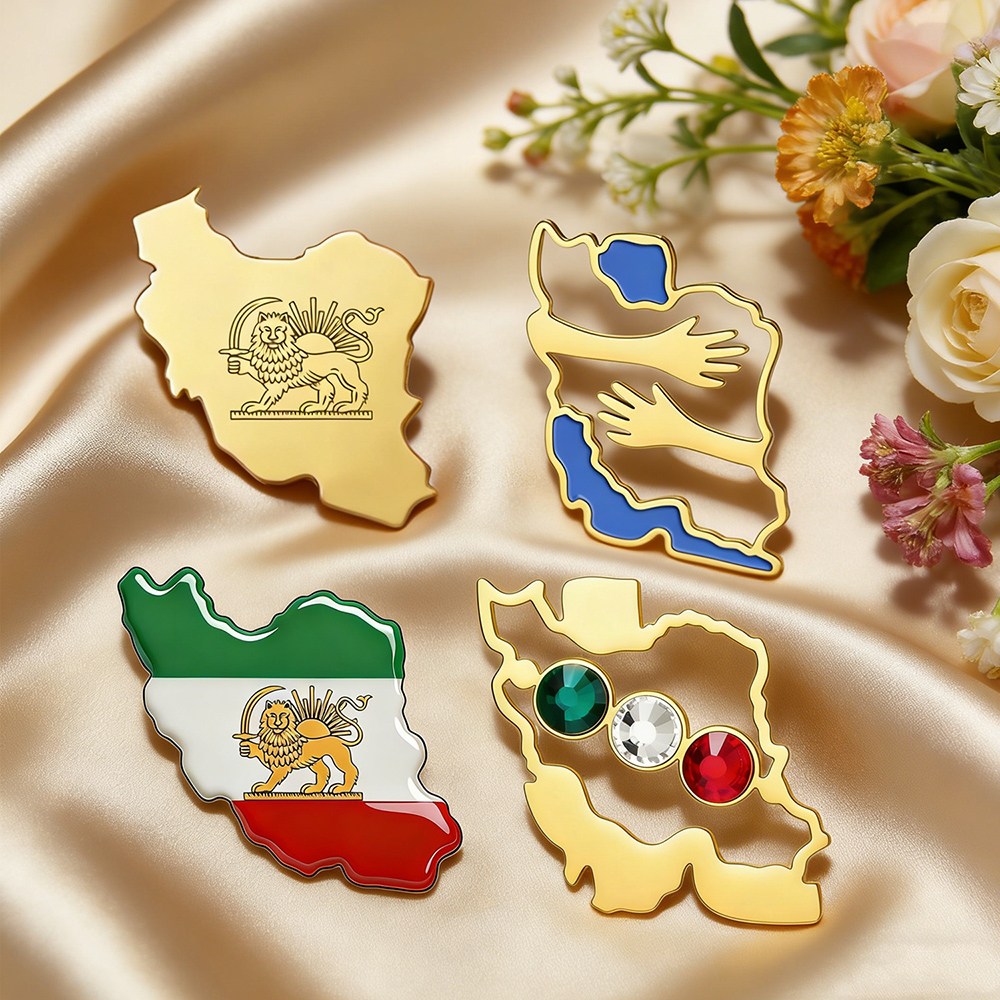 Dawapara Iran Map Shape Brooch - Travel Accessories Set recensione e prezzo