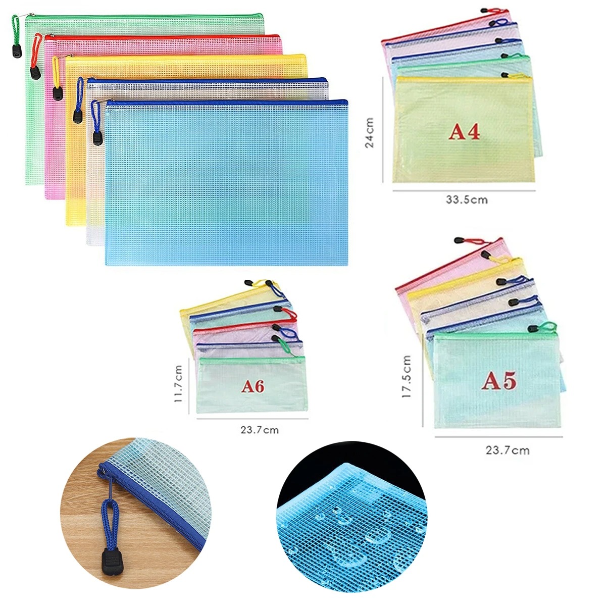 5/20/50/100PC Stationery Stora - Reusable Zip Bag recensione e prezzo