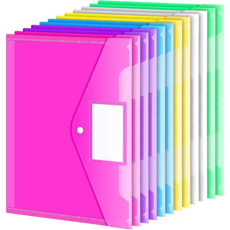 10pcs A4 Folders Plastic Envel - Document Organizer Folder recensione e prezzo