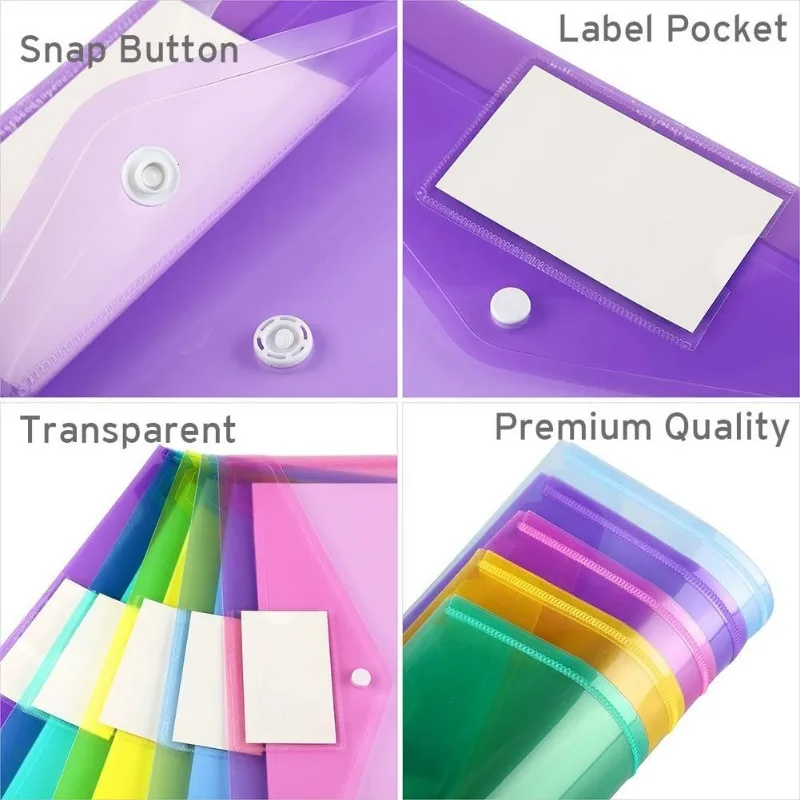 10pcs A4 Folders Plastic Envel - Document Organizer Folder recensione e prezzo